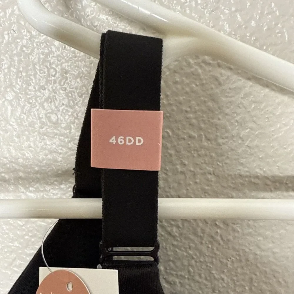 Cacique Lane Bryant 46 DD Lightly Lined No Wire Black Soft Cups NEW NWT